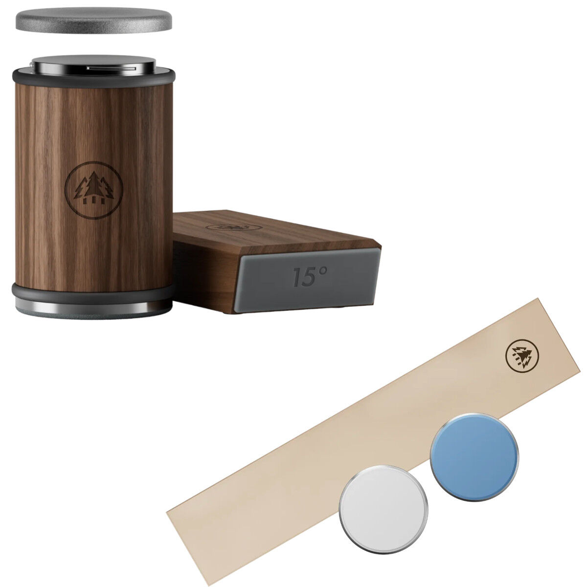 HORL® 3 Nussbaum Rollschleifer Messerschärfer + HORL® 3 Premiumschärfe Paket | SET 2 von HORL