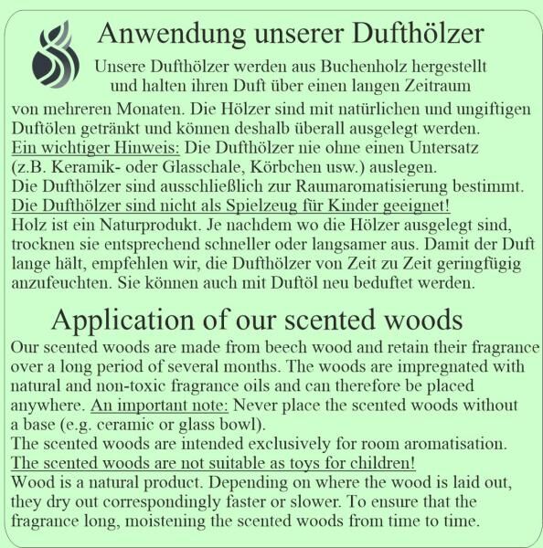 50x Wild Ocean Duftholz zur Lufterfrischung und Raumbeduftung - Dufthölzer - Duftfrüchte - Duftkugel von DuftHolz