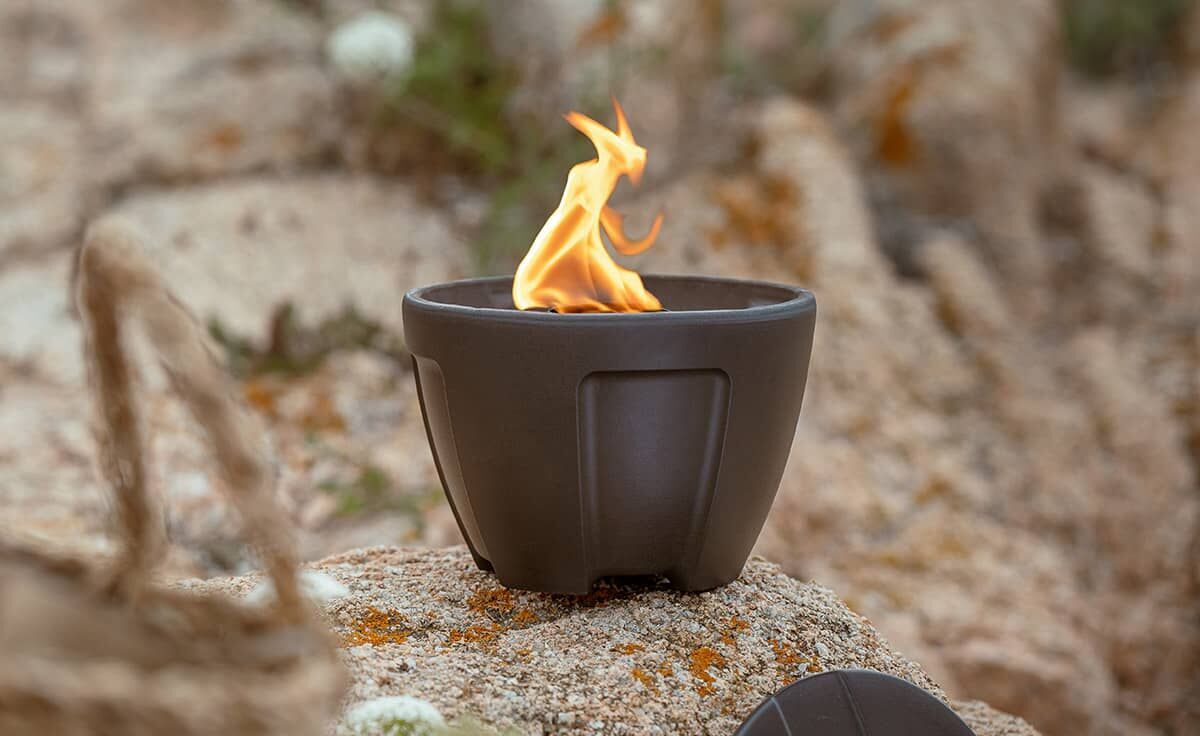 DENK Keramik Camping Schmelzfeuer | Feuer | Licht | CeraLava mit Deckel ~ CSF von DENK Keramik