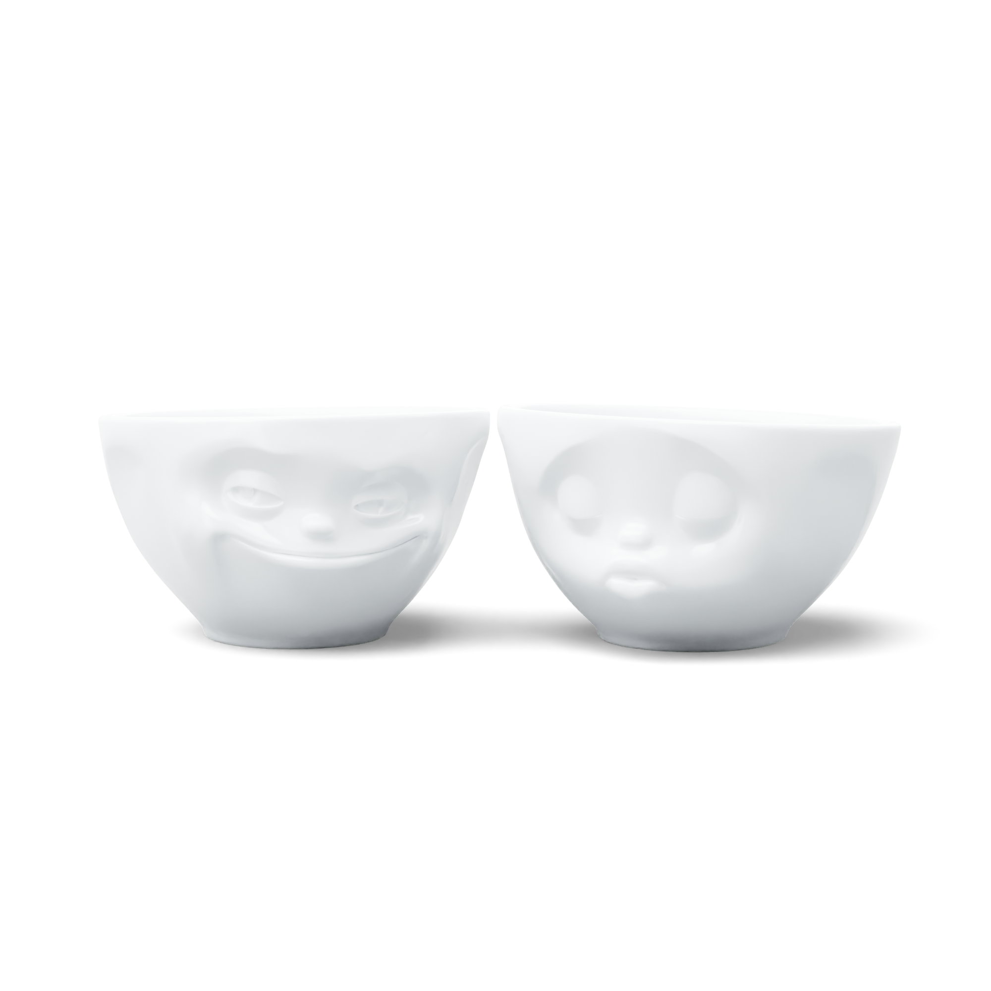 58products | Mittleres Schälchen Set Nr. 1 Küssend & Grinsend in weiß 200 ml | Made in Germany von 58products