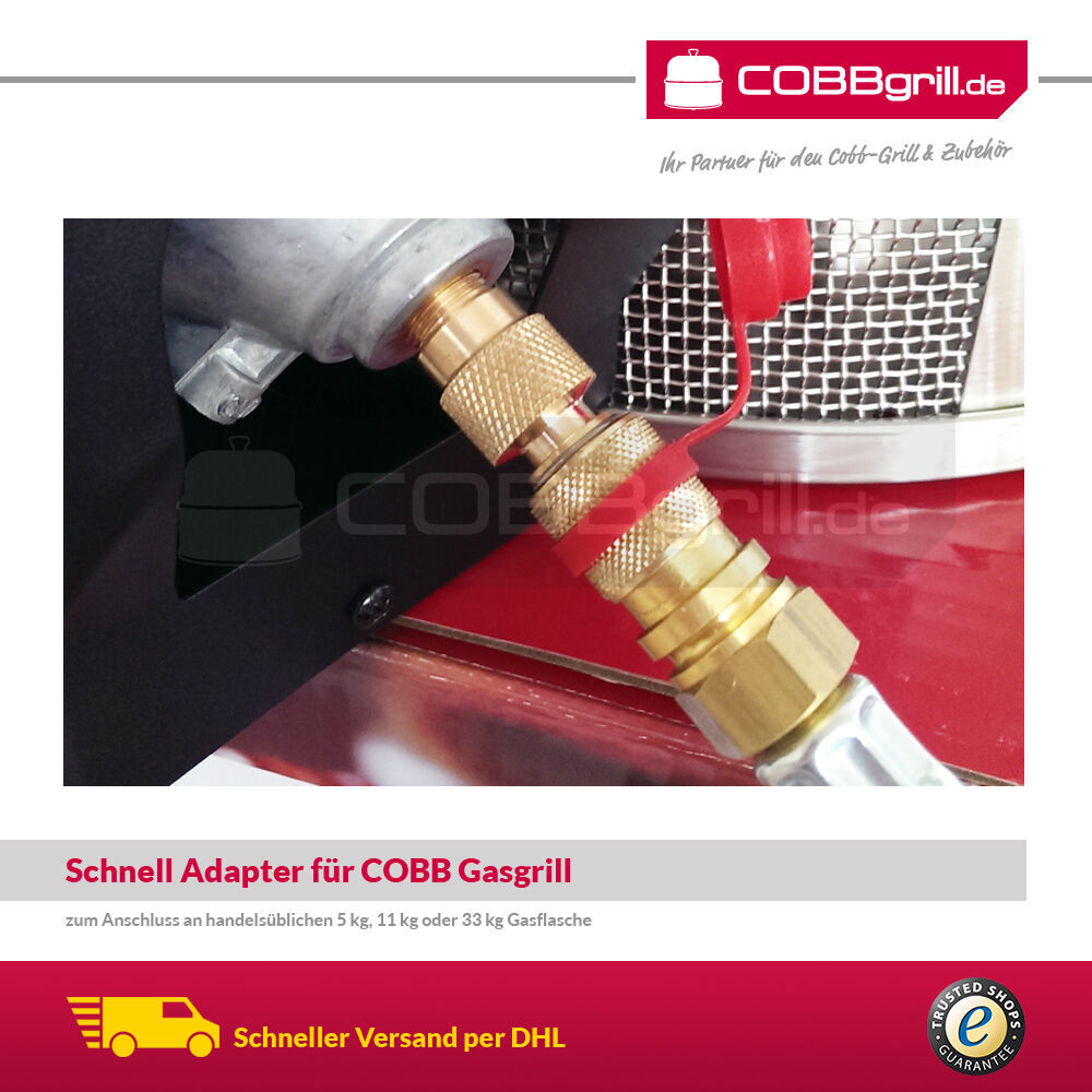 5m Adapter Set für Cobb Gas DELUXE 2.0 + SKOTTI zum Anschluss auf 5kg - 11kg Gasflasche (CG5000) von GOK