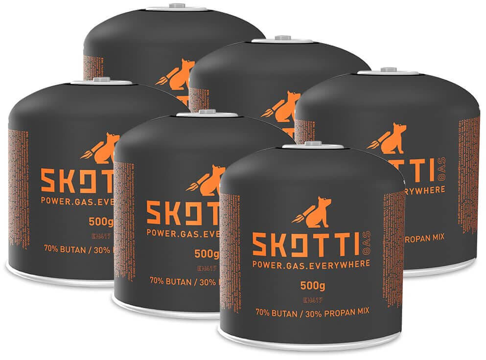 6x SKOTTI Ventilgaskartusche | 500 g von SKOTTI