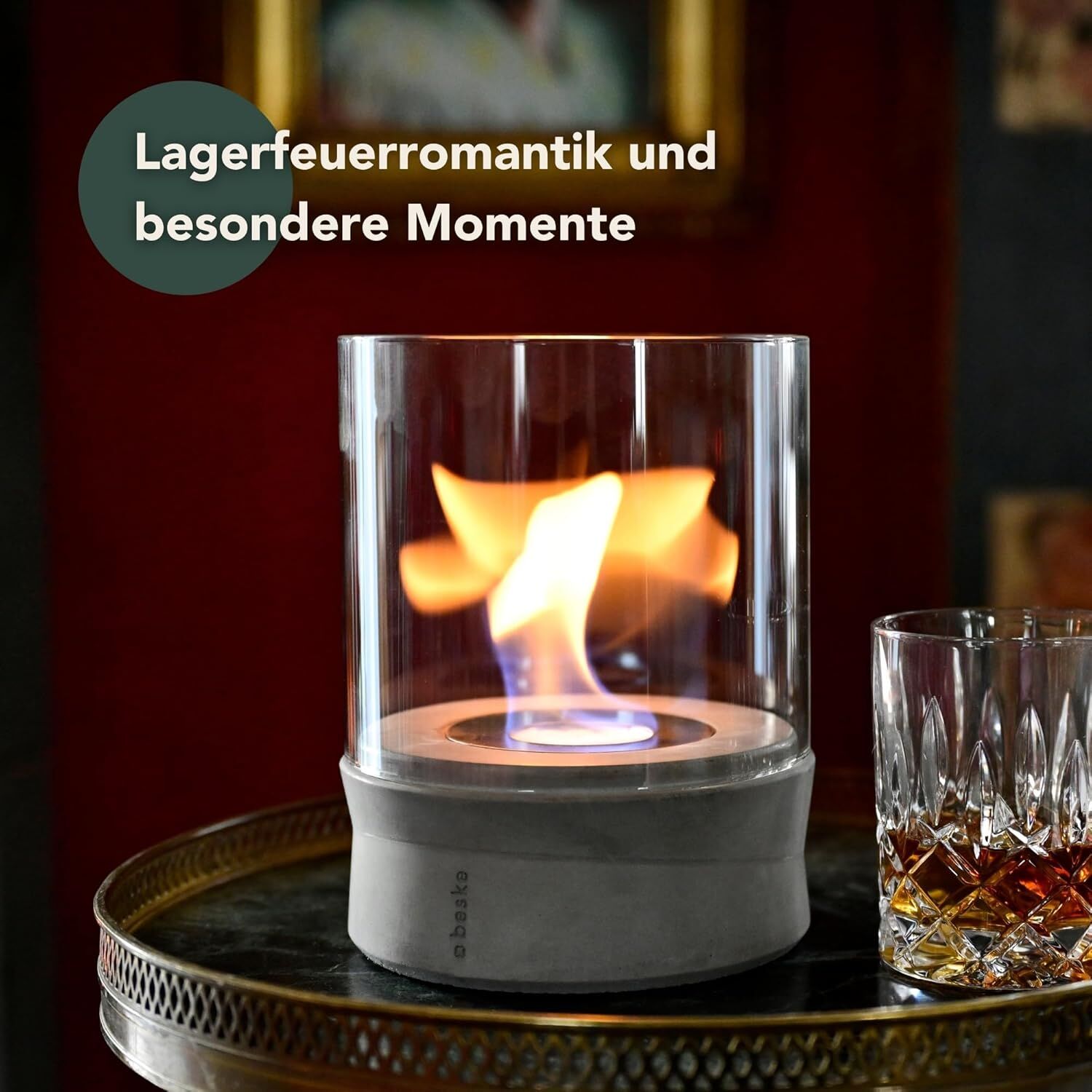 BESKE Ethanolfeuer Yali für Indoor & Outdoor | Ø14cm  von Beske-Manufaktur