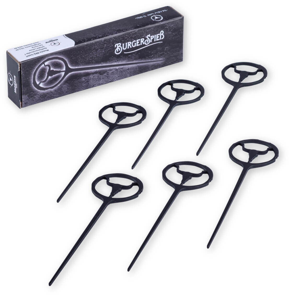 BurgerSpieß 6er Set Black Kunststoff ~ Moesta BBQ von Moesta BBQ