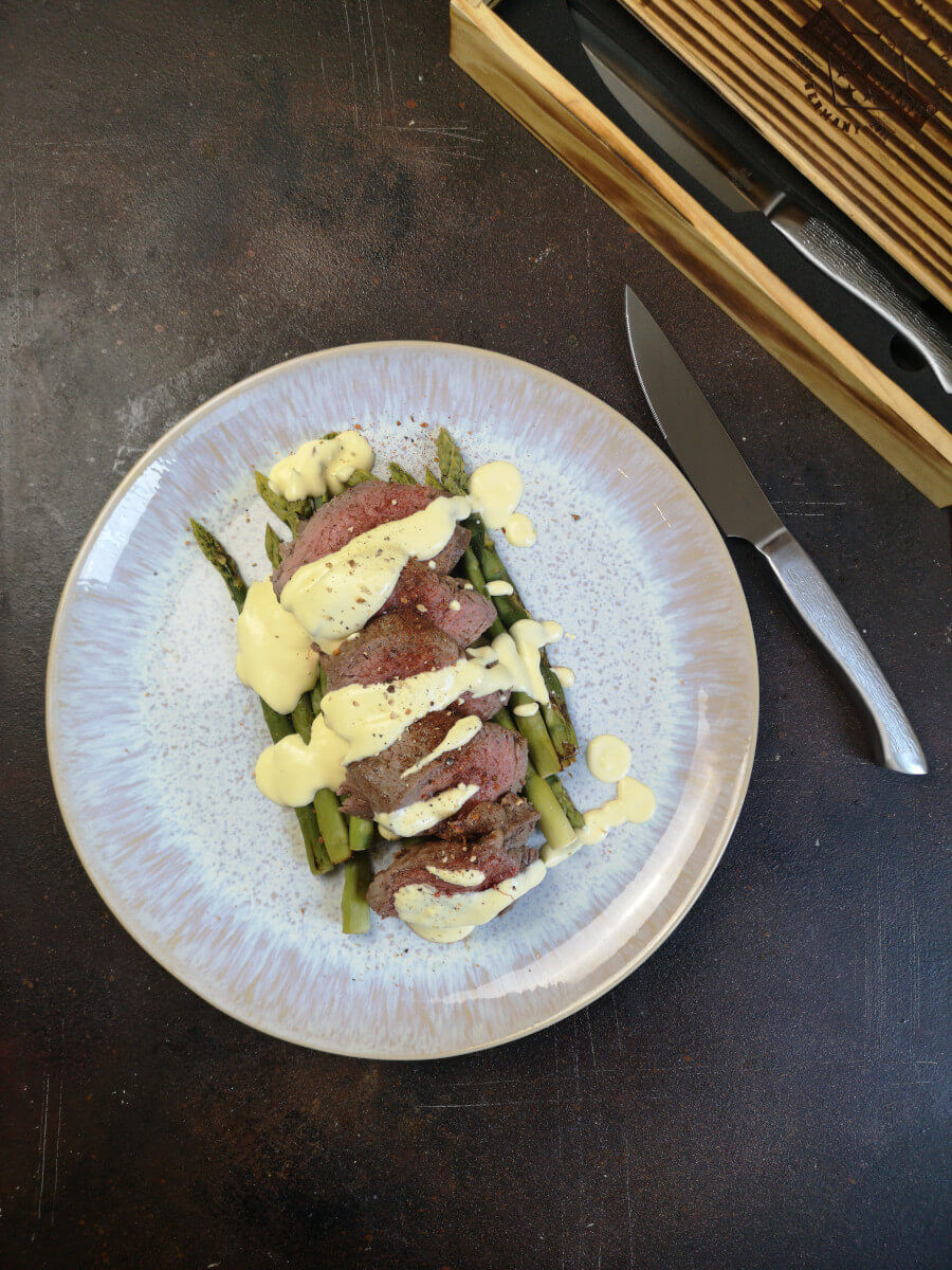 2er Set Edelstahl Steakmesser ~ Big Bull ~ in hochwertiger Vollholzbox von Steak Champ