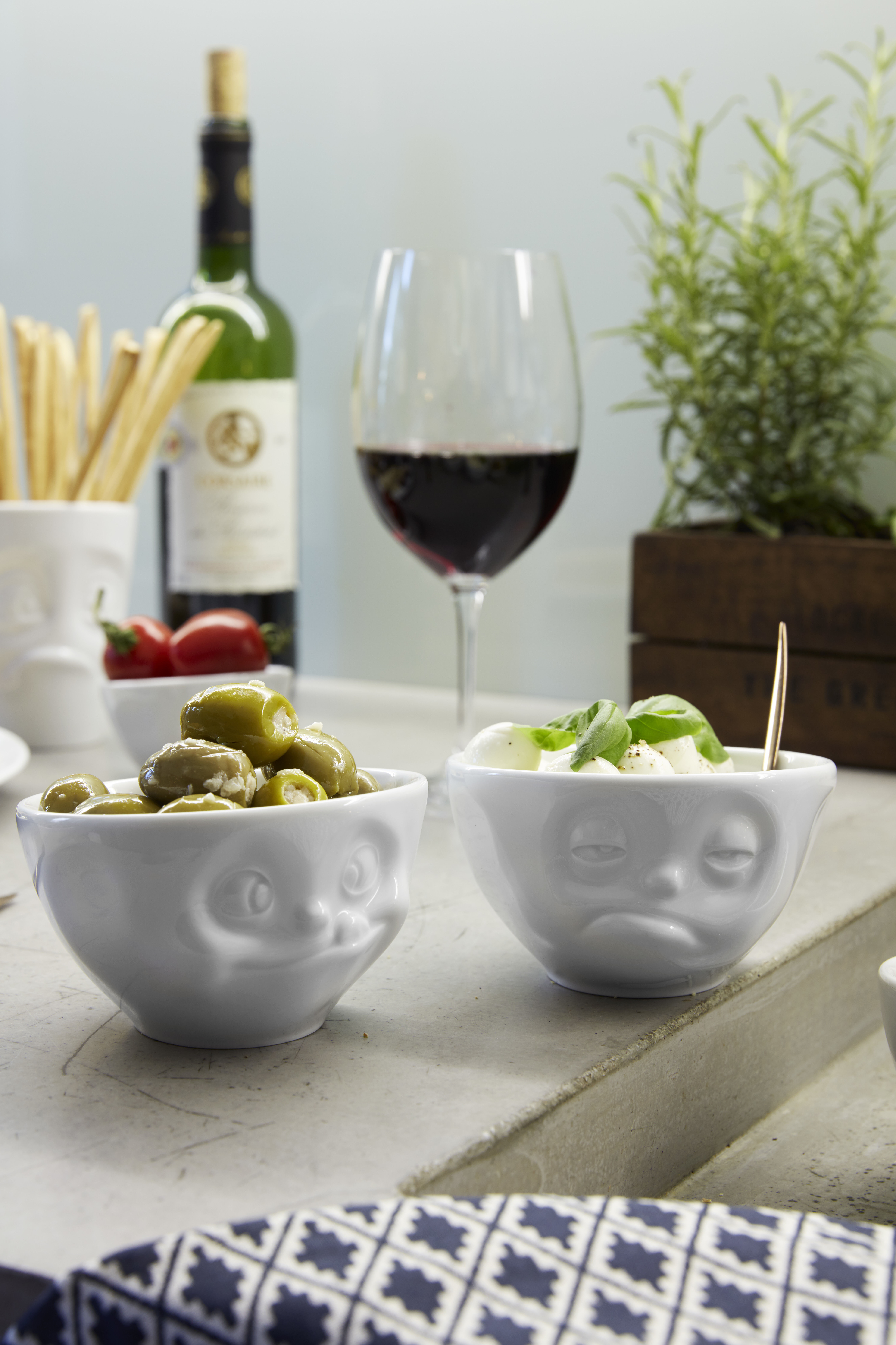 58products | Mittleres Schälchen Set Nr. 3 Lecker & Verpennt bitte in weiß 200 ml | Made in Germany von 58products