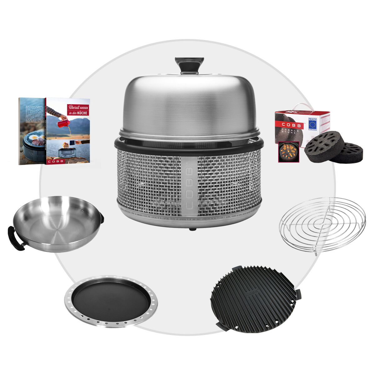 COBB Premier AIR DELUXE Grill ~ 7-teilig inkl. Cobble Stone von Cobb