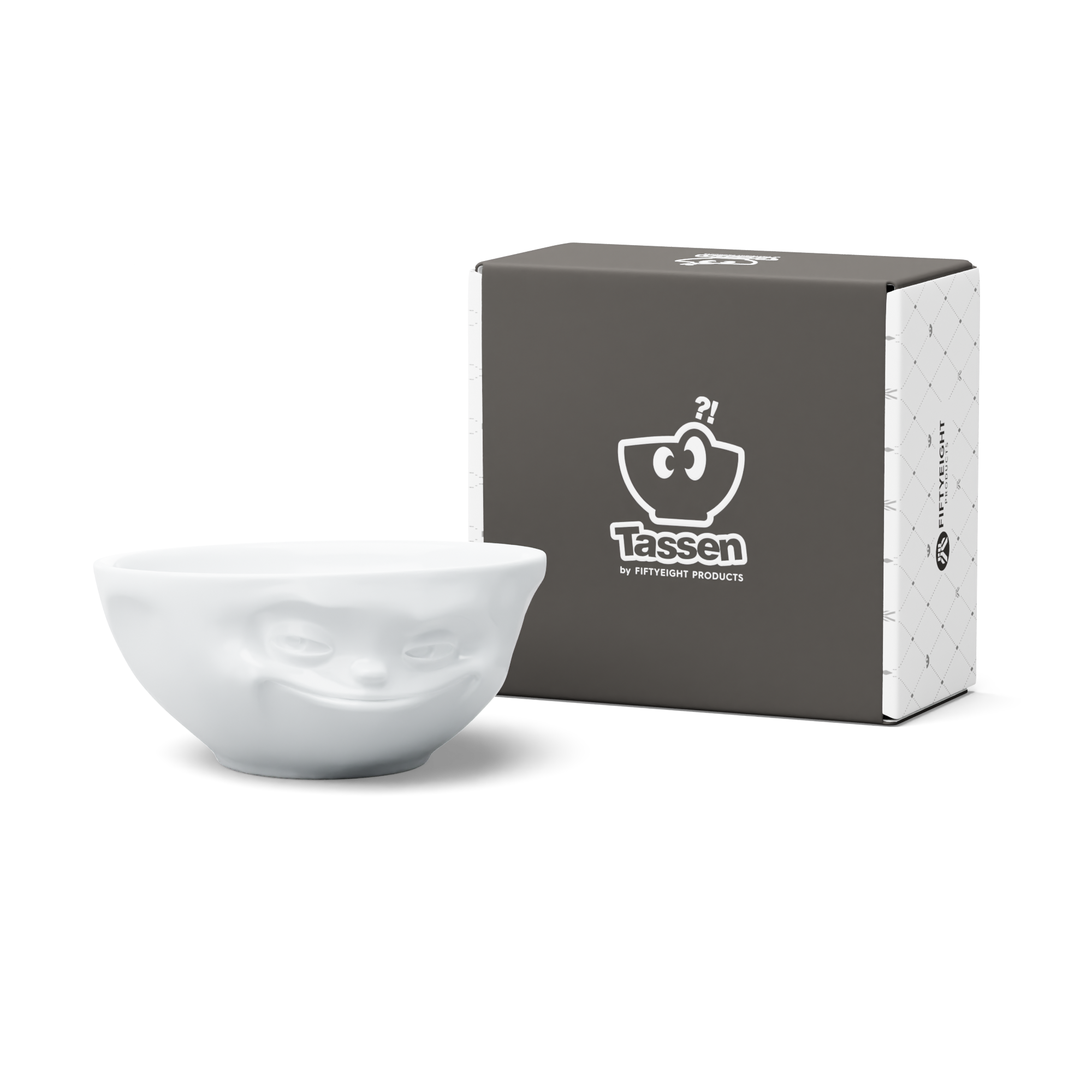 58products | Schale Grinsend in weiß 350ml ideal für Eiscreme + Tapas + Dips | Made in Germany von 58products