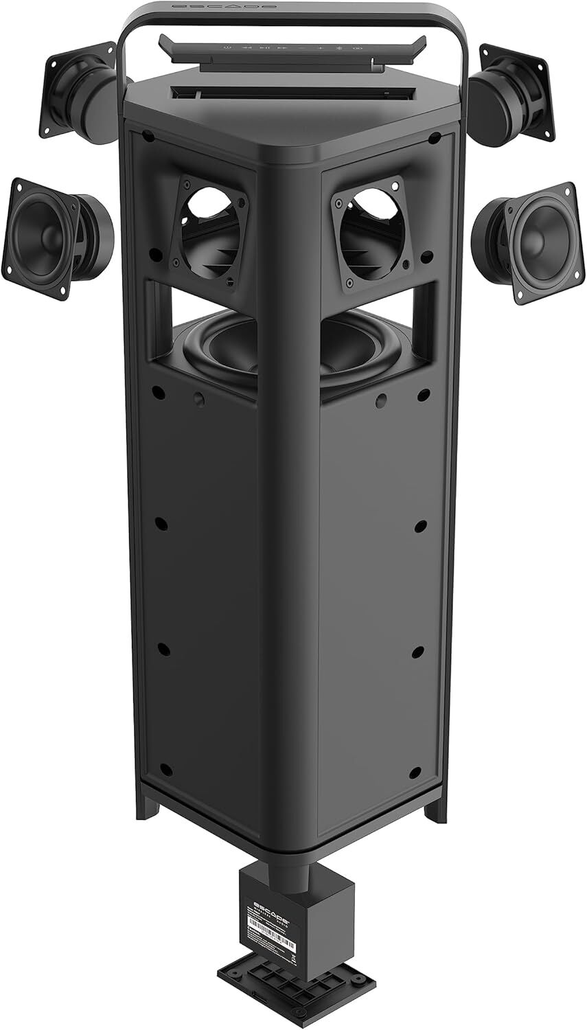 sonoro Escape P9 Outdoor Bluetooth tragbare HiFi Lautsprecher - IPX4 wetterfest - 100 Watt - 16h Akkulaufzeit - Farbe Schwarz von Sonoro