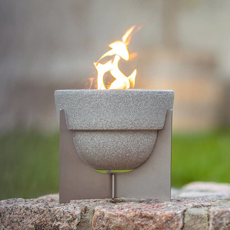 DENK Keramik Schmelzfeuer Outdoor L Granicium mit Fuß aus Edelstahl | SLG von DENK Keramik