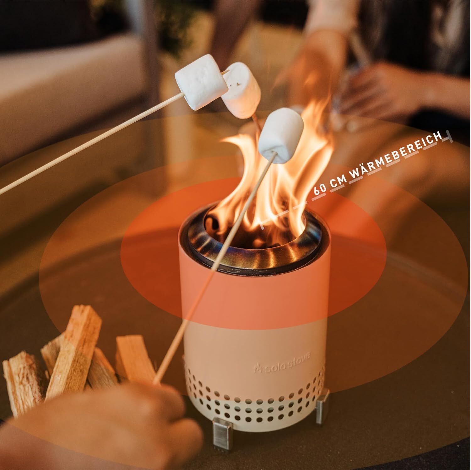 Solo Stove Mesa Tischfeuer Ø 13cm | Tischkamin Outdoor Ash / Anthrazit von Solo Stove