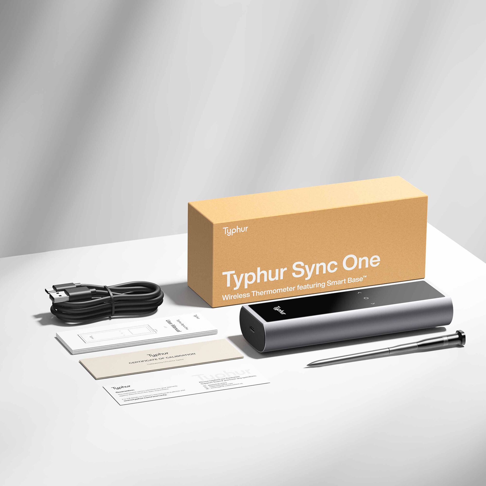 Typhur Sync One Wireless - Professionelles Digital Fleischthermometer IP67 wasserdicht von Typhur