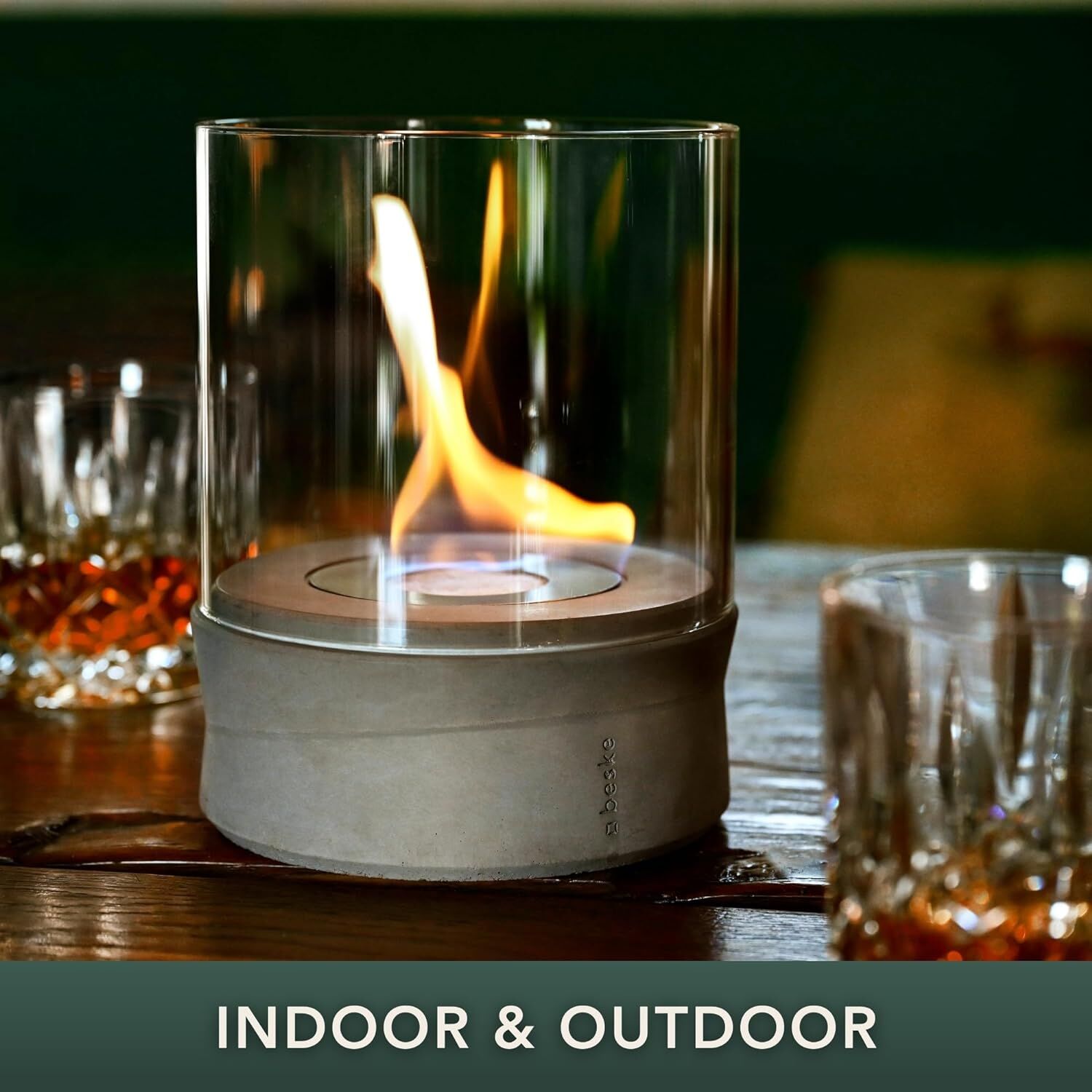 BESKE Ethanolfeuer Yali für Indoor & Outdoor | Ø14cm  von Beske-Manufaktur