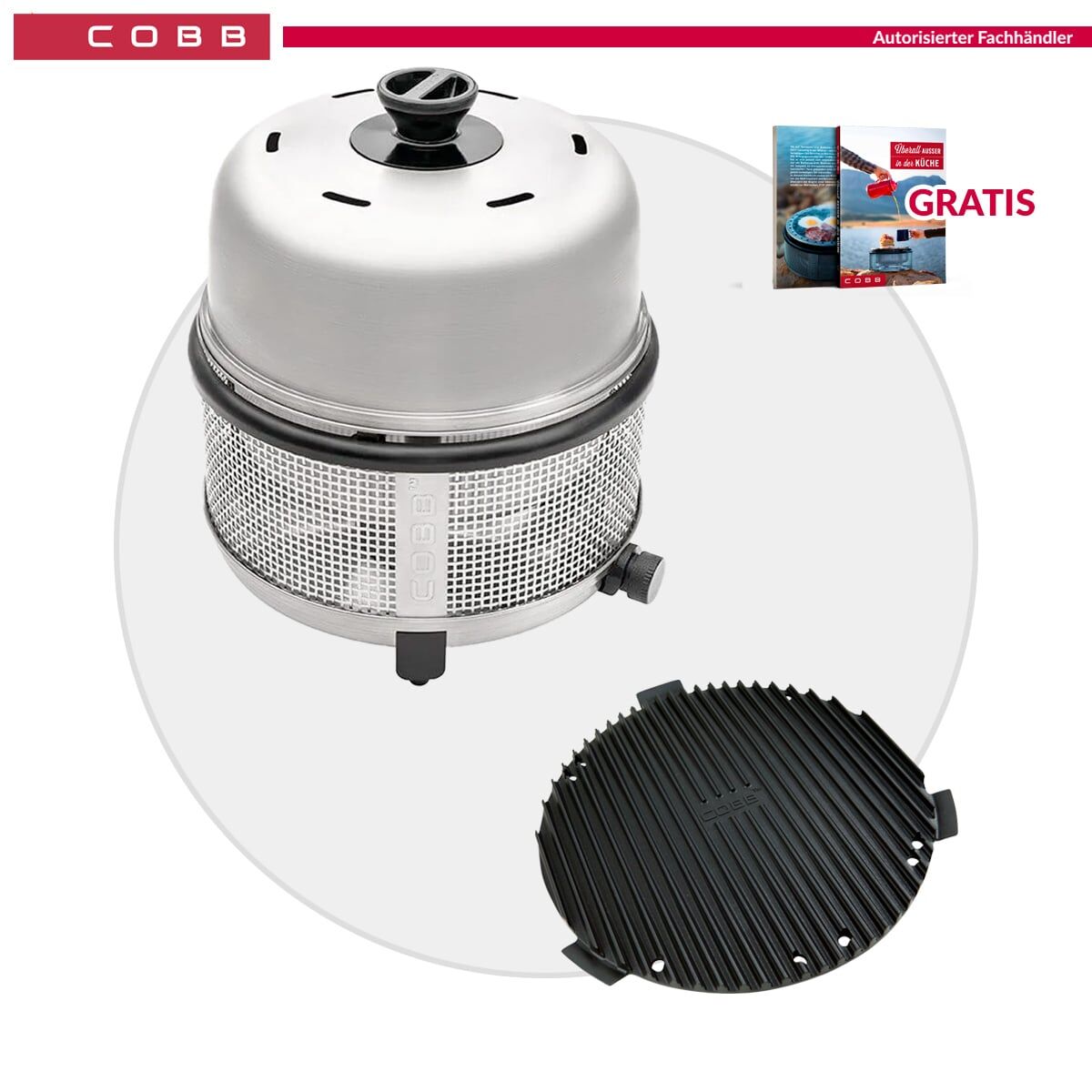 COBB 30mbar Premier+ Gas DELUXE Grill inkl. Griddle+ (CO500-1) | Modell 2025