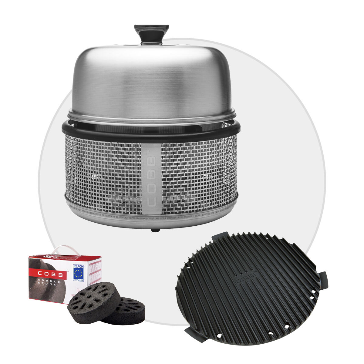 COBB Premier AIR DELUXE Grill inkl. Air Deckel & Griddle+ (CO300-1) von Cobb