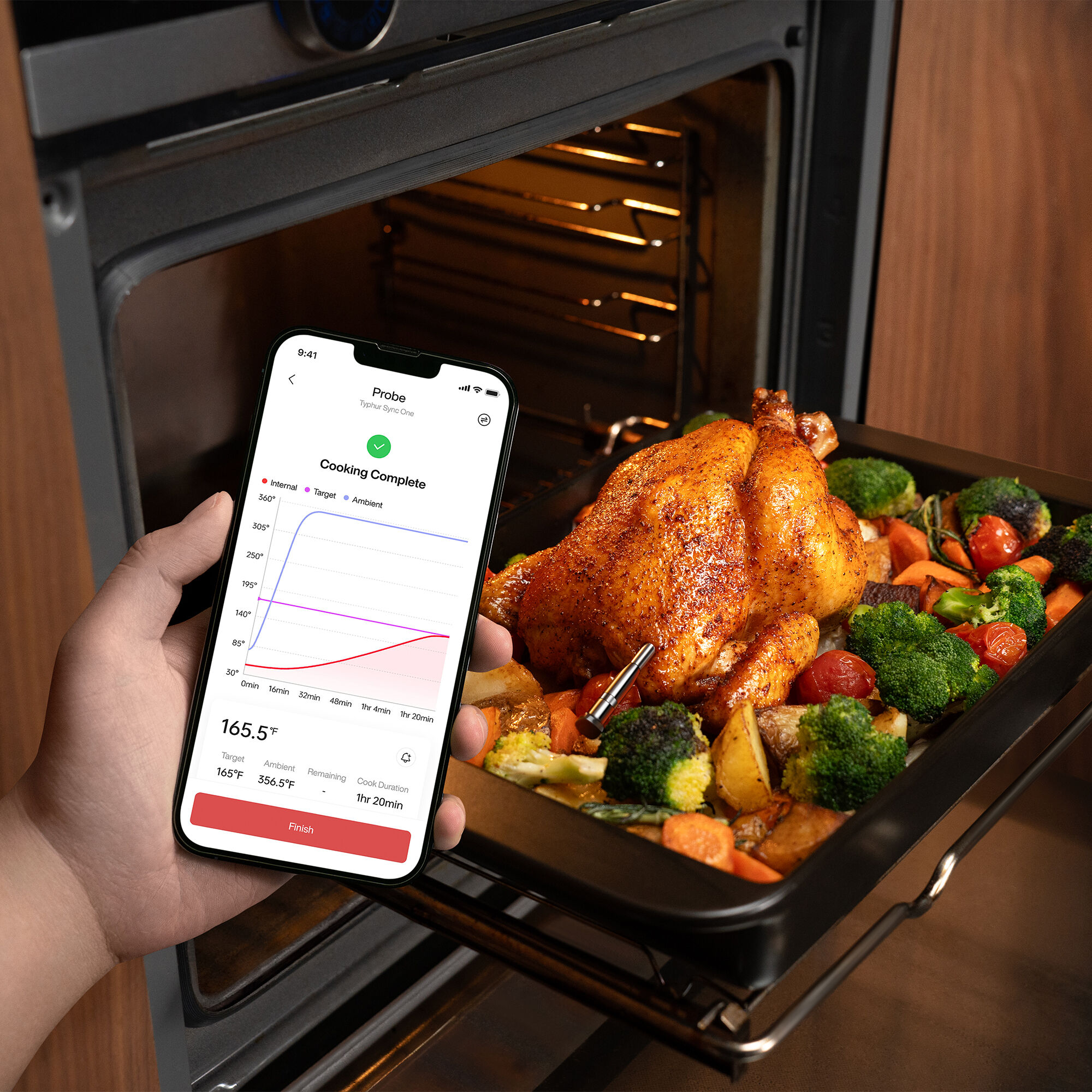 Typhur Sync One Wireless - Professionelles Digital Fleischthermometer IP67 wasserdicht von Typhur