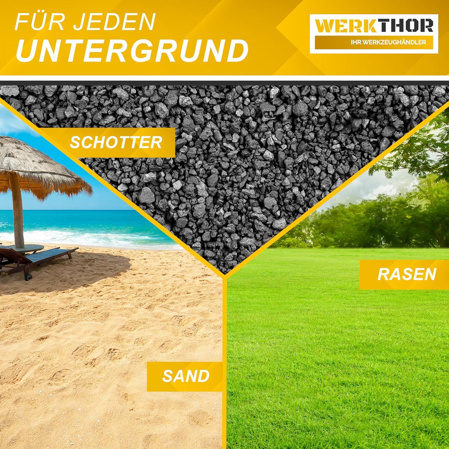 WERKTHOR Auffahrkeile 2er Set Schwarz / Gelb | Wohnmobil & Wohnwagen & VAN & Anhänger von WERKTHOR