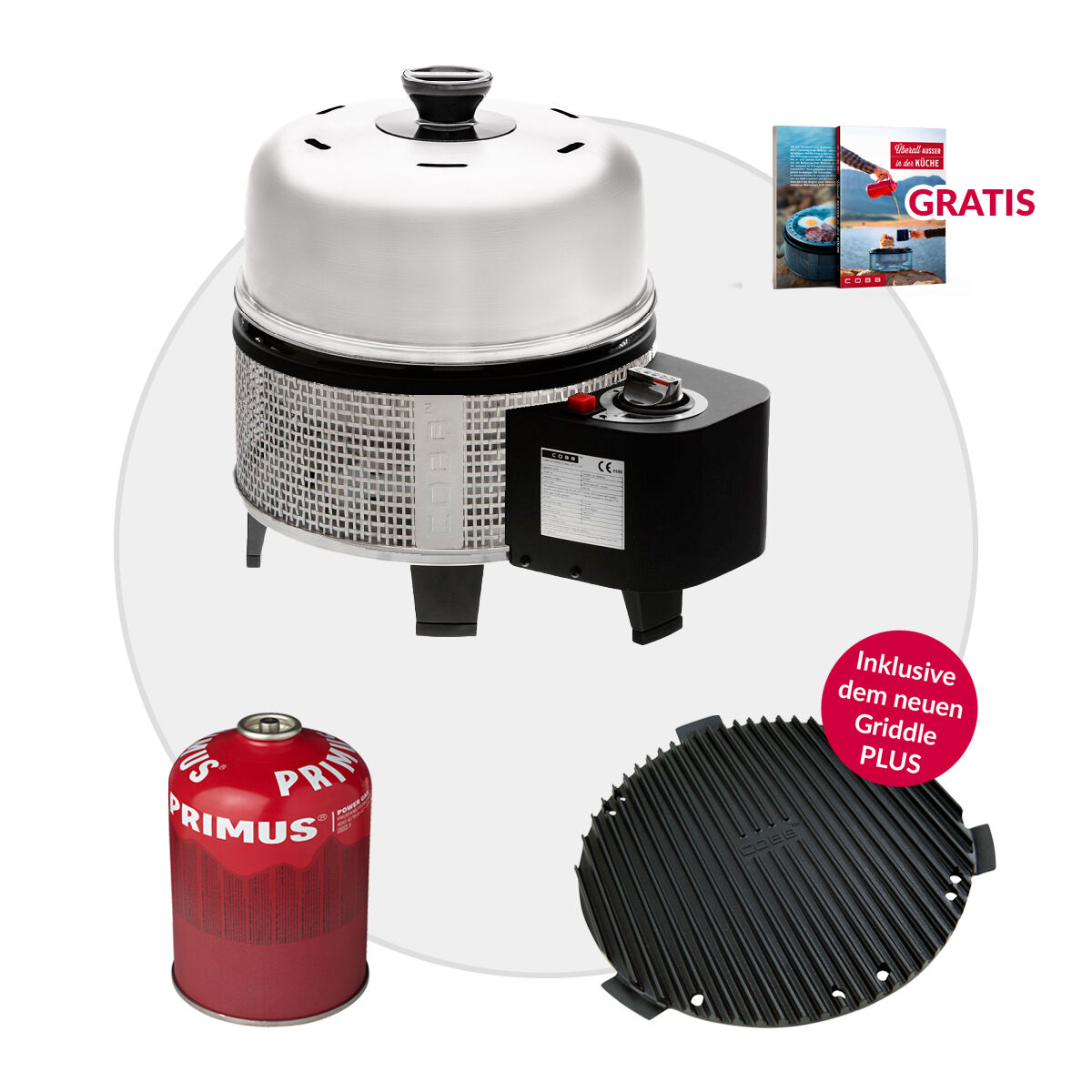 COBB Gas DELUXE 2.0 Grill Multifunktionsküche inkl. Griddle Plus + Kartusche von Cobb