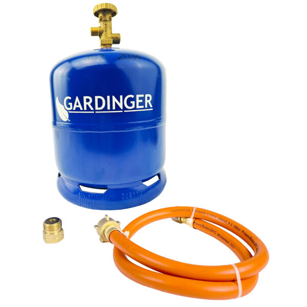 Befüllbare Propanflasche Profill907 2,5kg + Umfüllschlauch + Adapter für z.B. VW California von HUW24