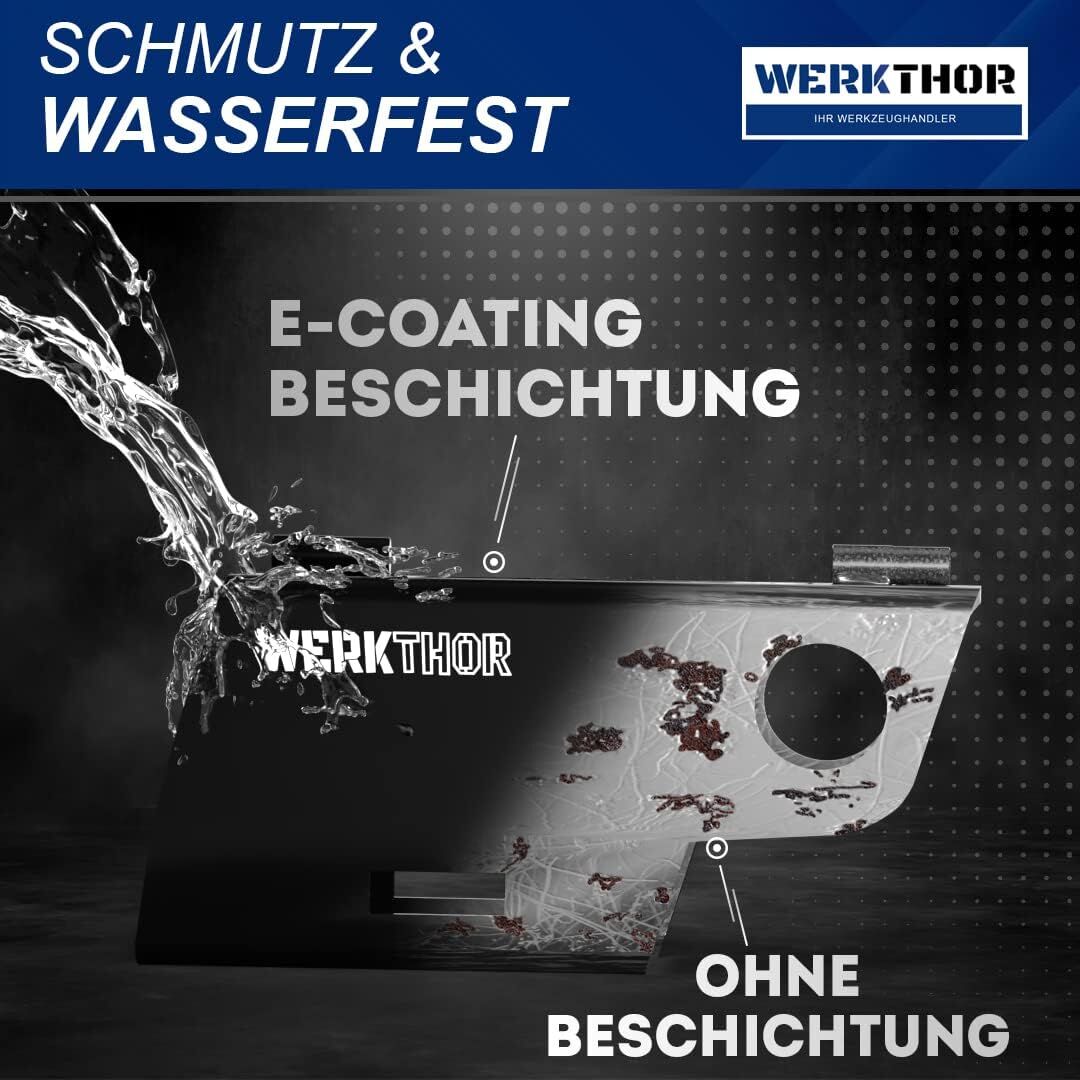 WERKTHOR Anhängerschloss | Kastenschloss | Diebstahlschutz | Schwarz mit Schlüssel Schloß von WERKTHOR