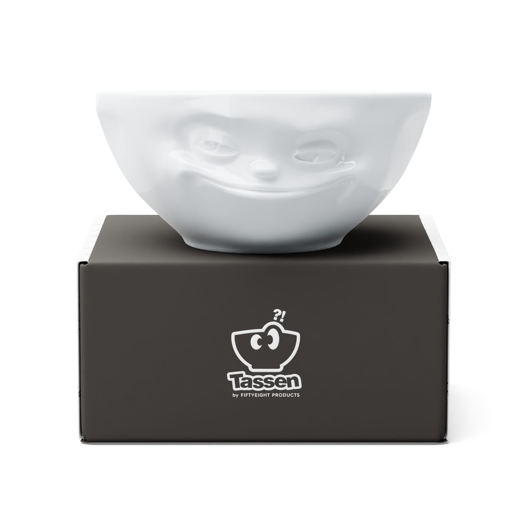 58products | Schale Grinsend in weiß 350ml ideal für Eiscreme + Tapas + Dips | Made in Germany von 58products