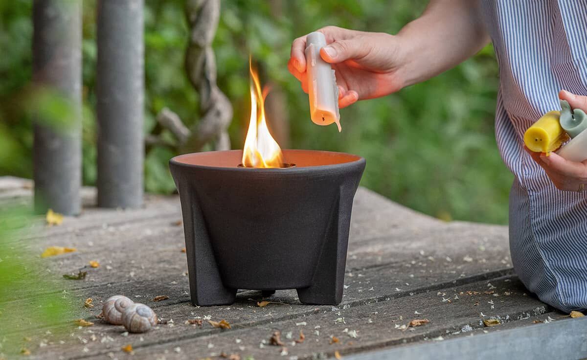 DENK Keramik Anti-Insekt-Set Schmelzfeuer Outdoor (SFC) & Deckel CeraLava (SFC-DE) von DENK Keramik