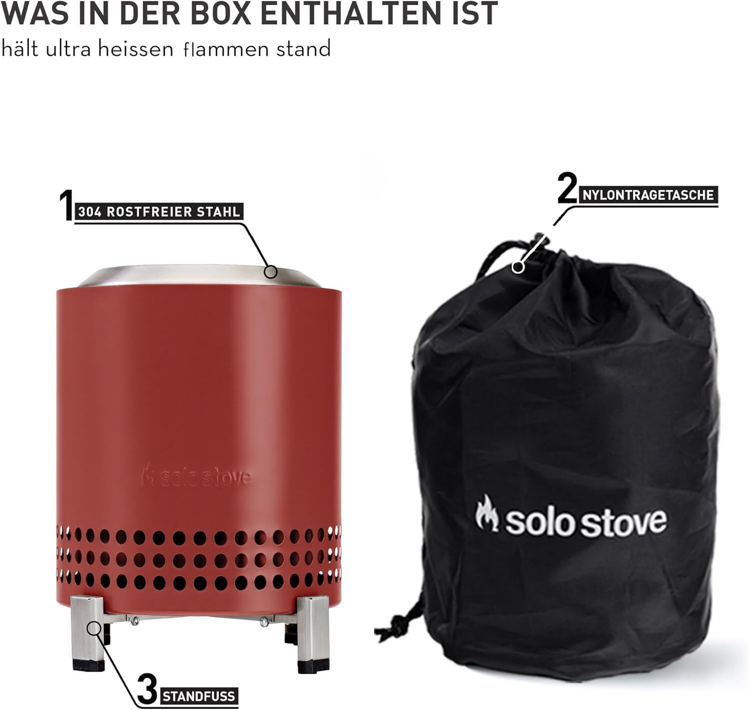 Solo Stove Mesa Tischfeuer Ø 13cm | Tischkamin Outdoor Mulberry von Solo Stove